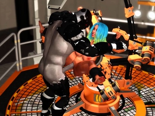 Sex male android bangs hard a hot woman in the sci-fi lab