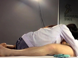 Amateur Asian ladyoby gave a blowjob