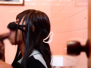 Great close up in japanese teen blowjob pov