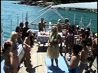 Taking a boat trip with a group of all-hole whores from South America